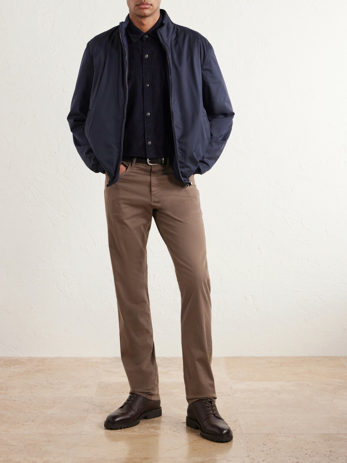 Canali - Reversible Shell Bomber Jacket - Blue