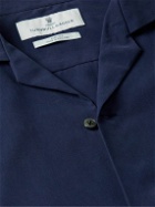 Turnbull & Asser - Phillips Camp-Collar Silk Shirt - Blue