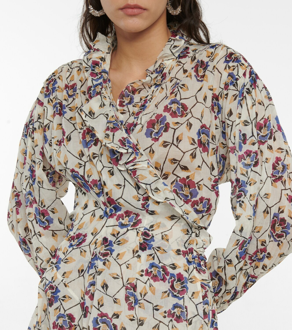 Marant Etoile Maelys floral cotton midi dress Isabel Marant