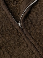 Auralee - Boa Wool-Blend Bouclé Half-Zip Sweater - Brown