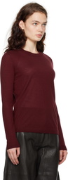 CO Burgundy Long Sleeve Crew Sweater