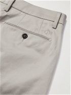 Dunhill - Tapered Stretch Cotton and Mulberry Silk-Blend Chinos - Gray