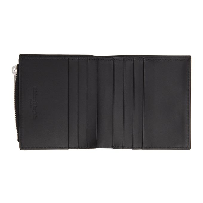 Maison Margiela Silver and Black Flip Flap Wallet