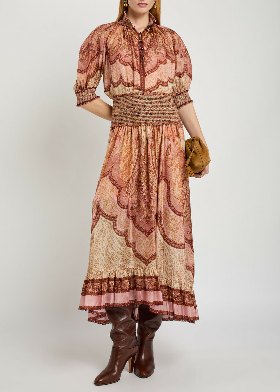 Zimmermann Wanderlust Patterned Silk Maxi Skirt Multicoloured 1
