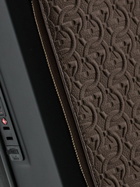 Ferragamo Brown Gancini Embossed Leather Suitcase