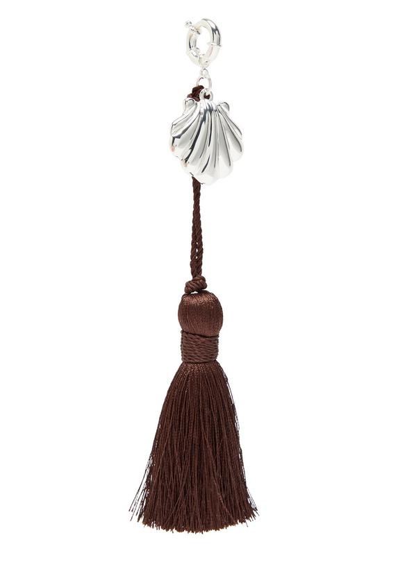 Photo: Timeless Pearly Marta Tassel Sterling Silver Keyring - Brown - One Size