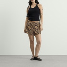 Adidas Women's Satin Shorts in Linen/Magic Beige