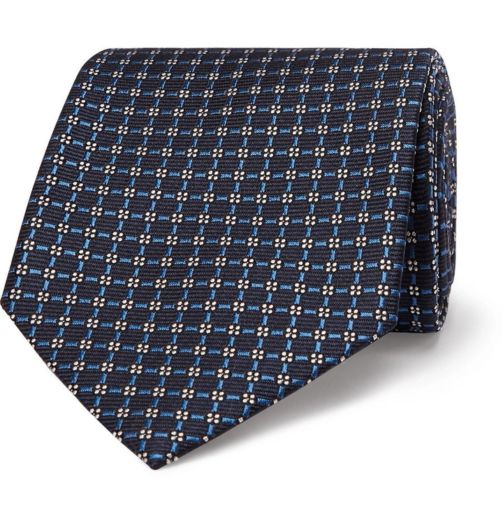 Photo: Ermenegildo Zegna - 8cm Silk-Jacquard Tie - Blue