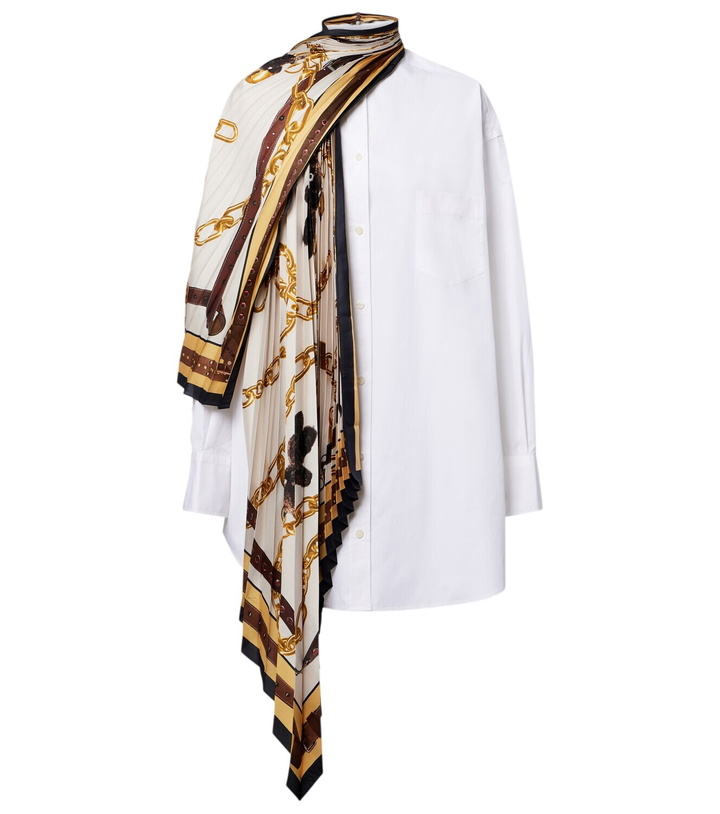 Photo: Acne Studios Dasca scarf-detail cotton poplin shirt dress
