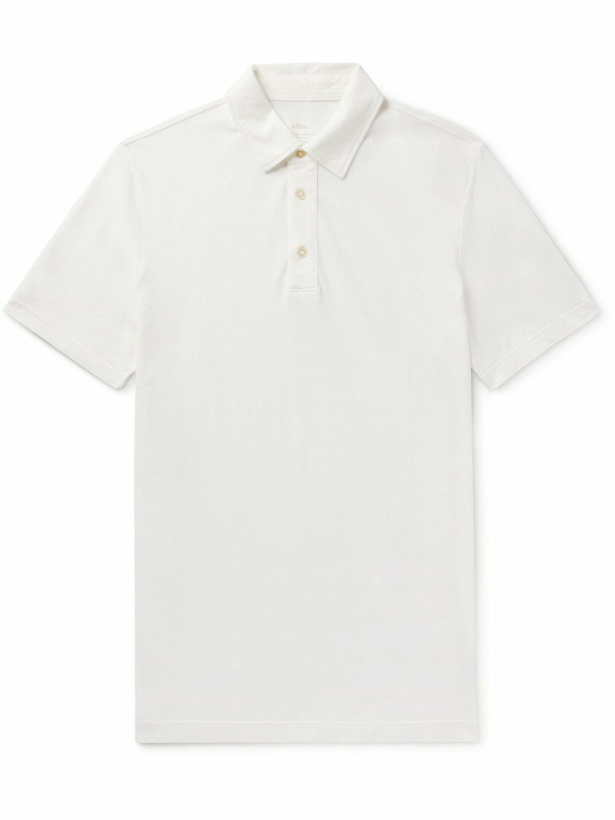 Photo: Altea - Smith Cotton-Jersey Polo Shirt - White