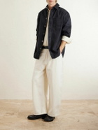 LOEWE - Anagram Logo-Embroidered Denim Overshirt - Black