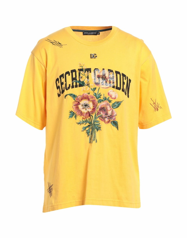 Photo: Dolce & gabbana Mens T-shirt in Yellow