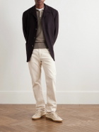 Anderson & Sheppard - Wool and Cashmere-Blend Polo Shirt - Brown