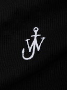 JW ANDERSON - Logo Embroidered Ribbed Jersey Top