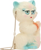 Valentino Garavani Off-White & Blue 'Le Chat de La Maison Minaudiere' Bag