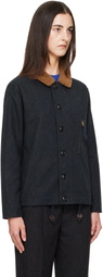 Barbour Navy Macklow Waxed Jacket