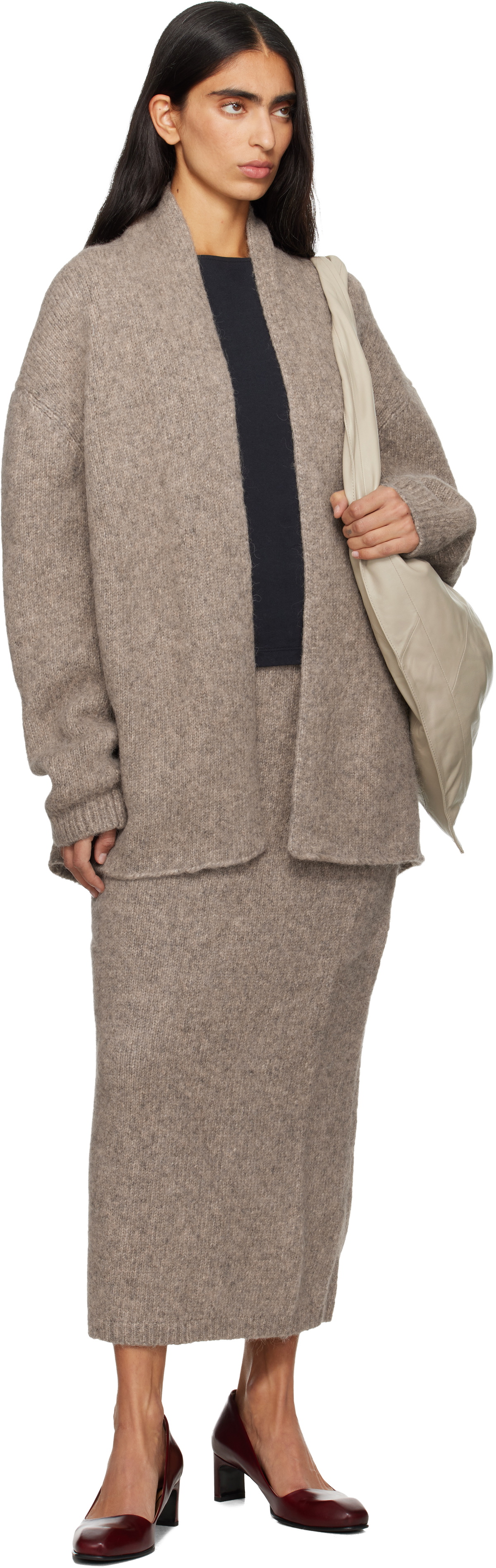 Lauren Manoogian Taupe Loft Shawl Cardigan