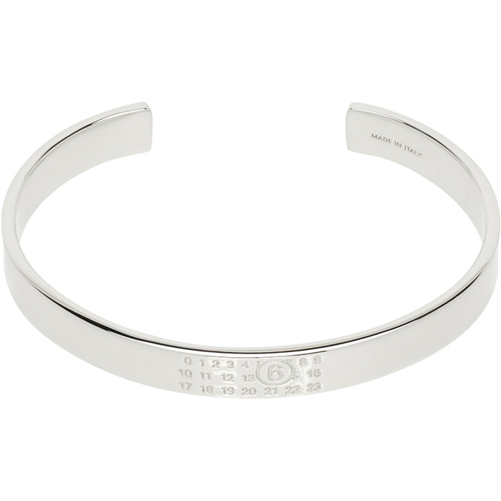 Photo: MM6 Maison Margiela Numeric Minimal Signature Cuff Bracelet