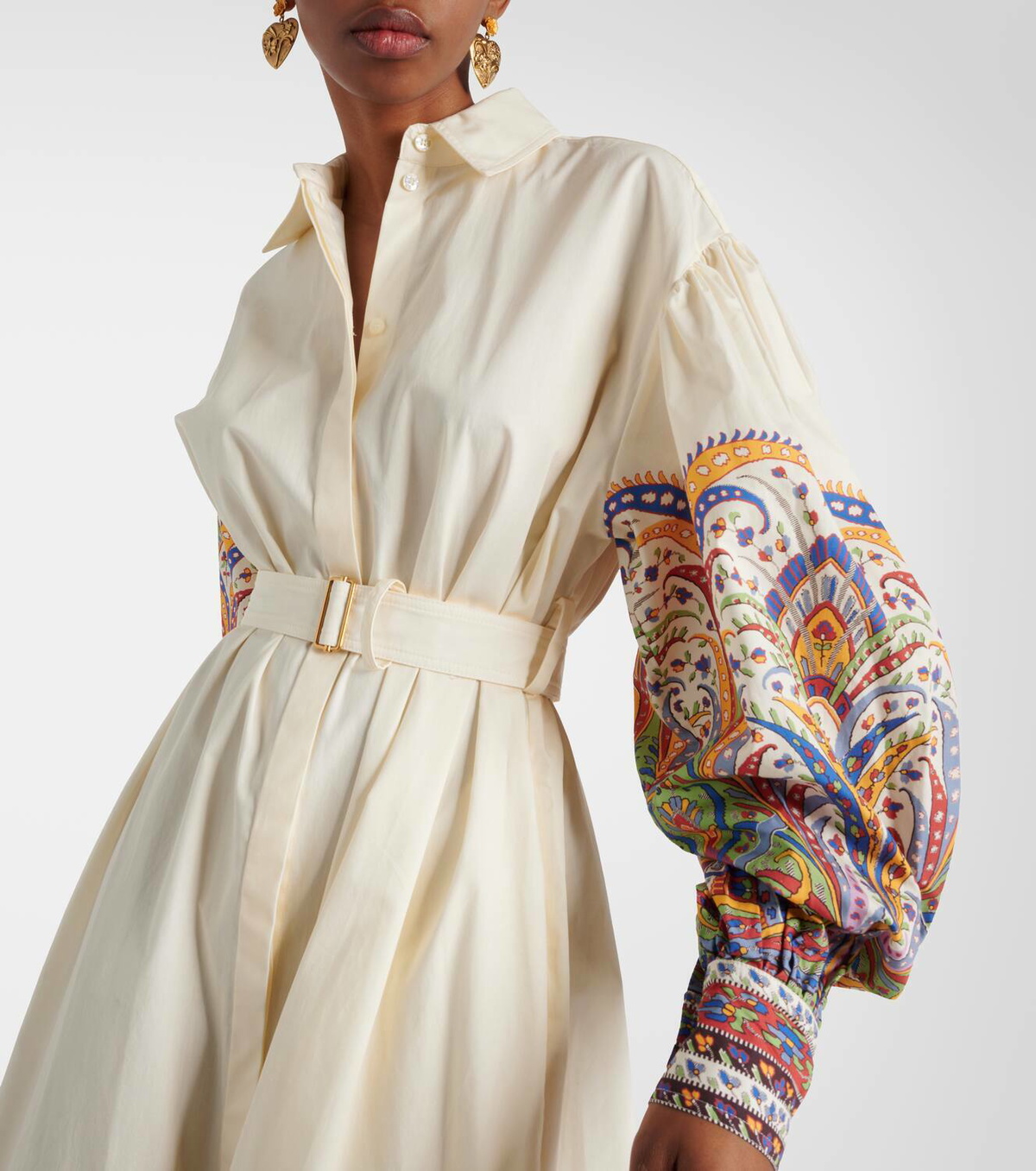 Etro Paisley cotton midi shirt dress Etro