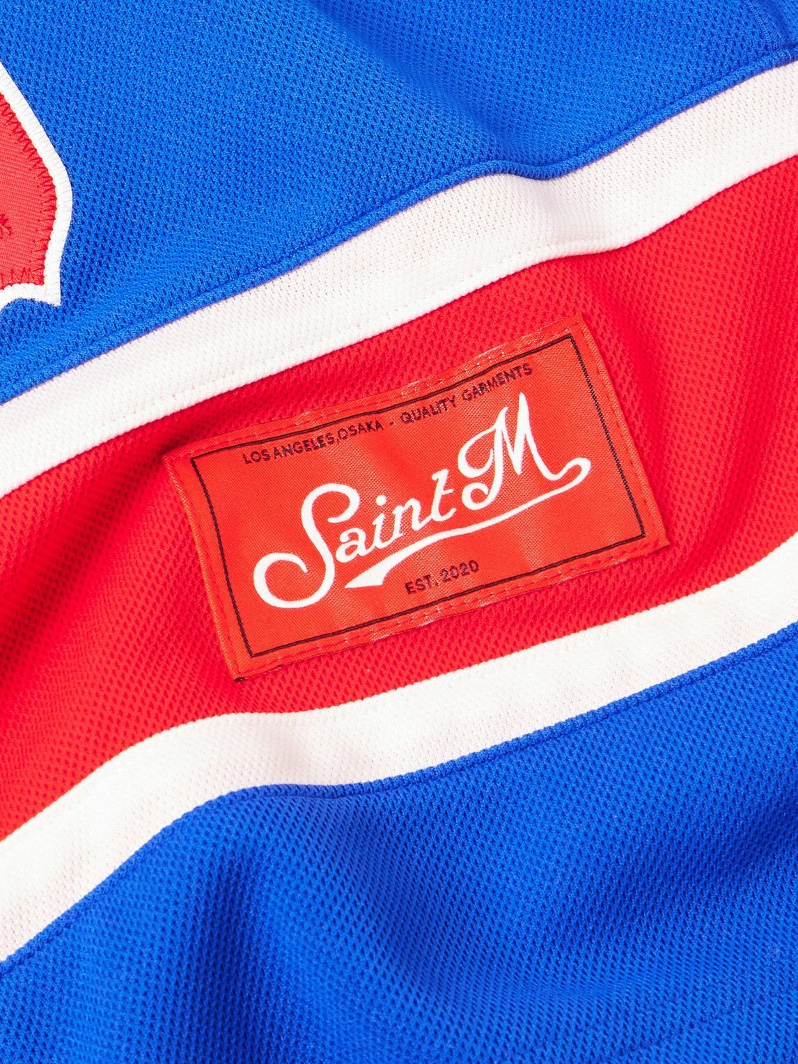 SAINT Mxxxxxx - Logo-Appliquéd Striped Piqué Jersey