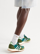 adidas Originals - TRX Vintage Leather-Trimmed Nylon and Suede Sneakers - Green