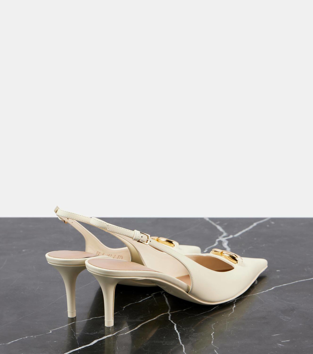 【Valentino】VLOGO THE BOLD SLINGBACK 60MM◆5W2S0JB7EEY VALENTINO GARAVANI VLOGO Bold 60 embellished patent-leather