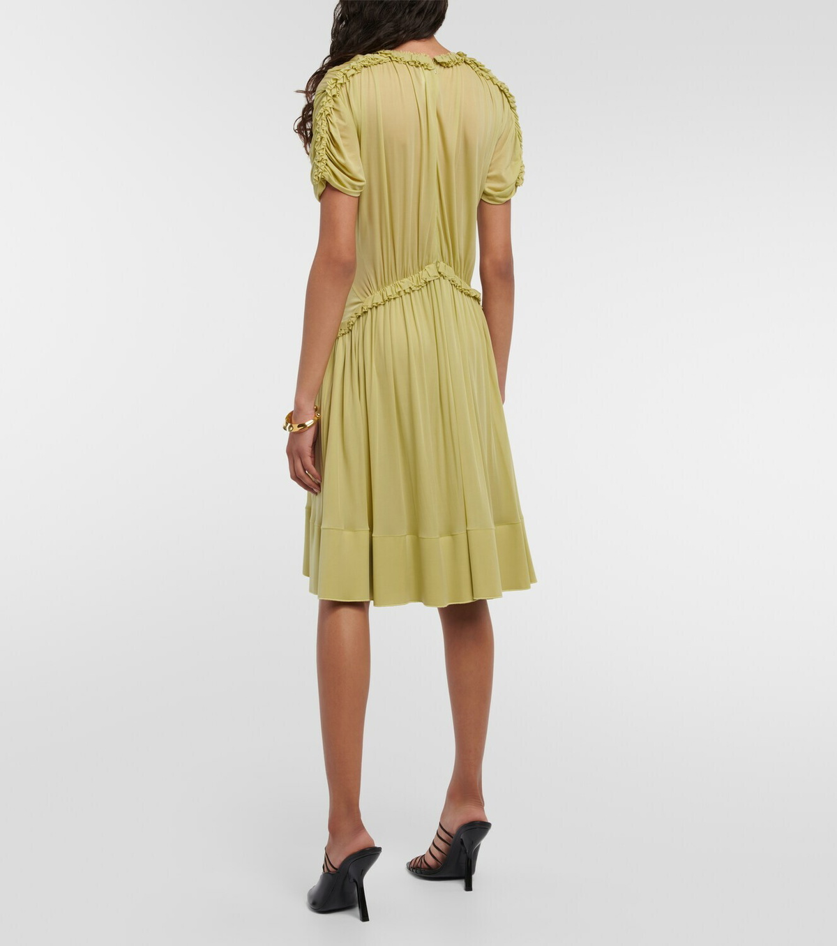 24AW new/Victoria Beckham ギャザーウエストミニドレス Dress Victoria Beckham Gathered jersey minidress Victoria Beckham