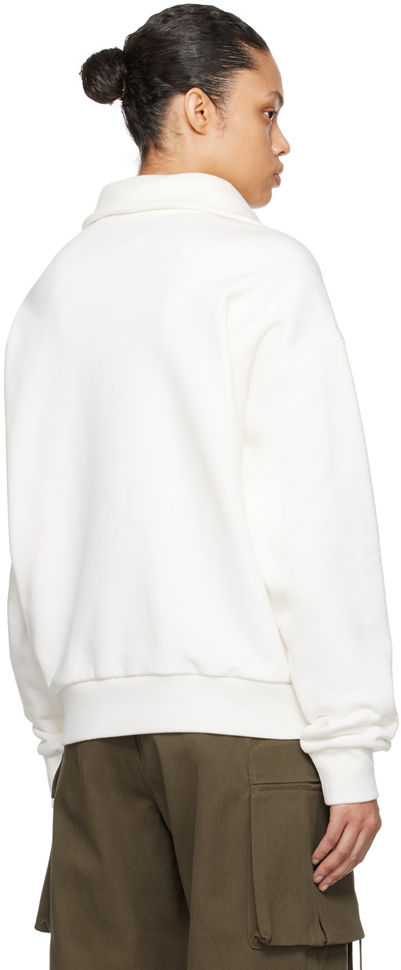 Fax Copy Express White Half-Zip Sweatshirt