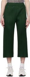 PLEATS PLEASE ISSEY MIYAKE Green Monthly Colors March Trousers