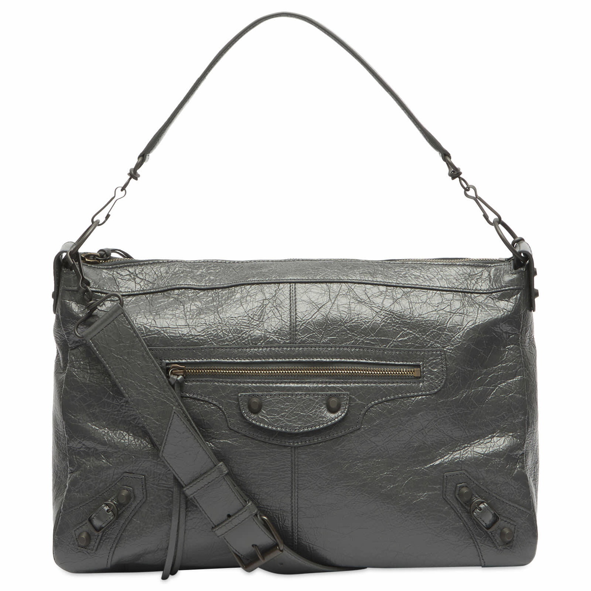 Balenciaga Men's Le City Moto Medium Bag in Volcanic Rock 