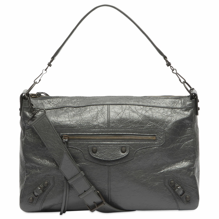 Photo: Balenciaga Men's Le City Moto Medium Bag in Volcanic Rock 