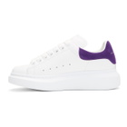 Alexander McQueen White and Purple Oversized Sneakers