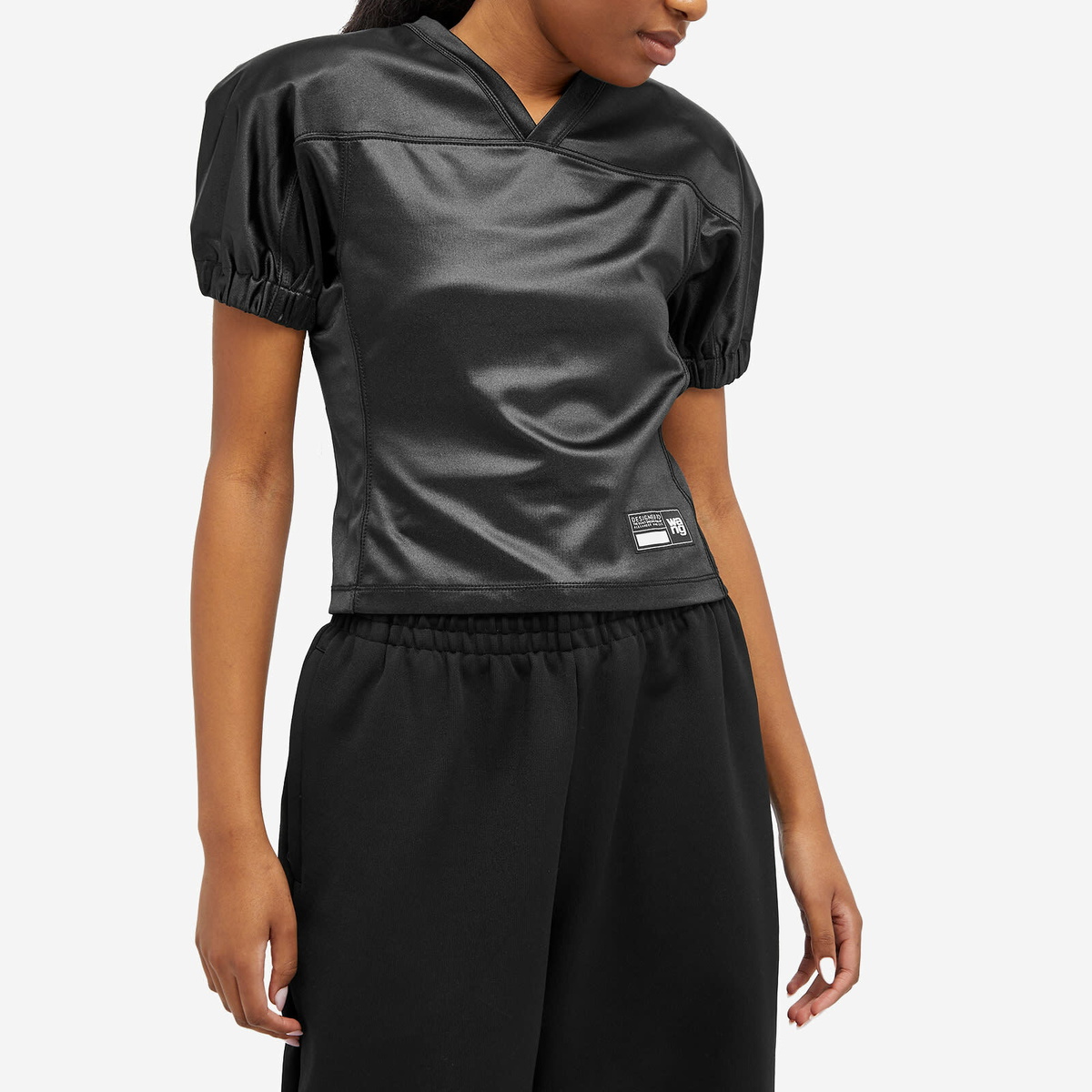 Alexander Wang Women's Fitted Football Top in Black