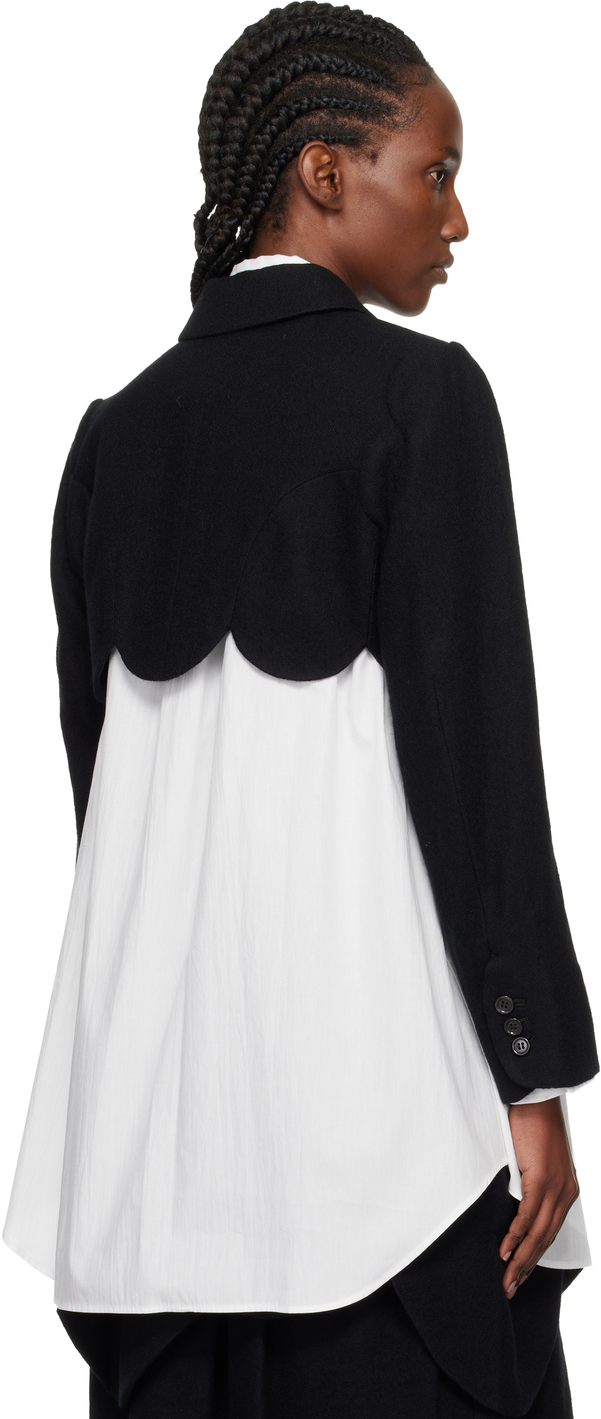 Noir Kei Ninomiya Black Flower Short Jacket