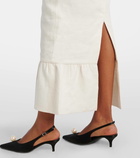 Posse Matilda tiered linen pencil skirt
