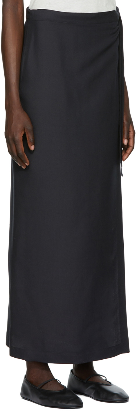 The Row SSENSE Exclusive Black Olina Maxi Skirt The Row