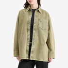 AMI Paris Women's ADC Denim Overshirt in Laurel