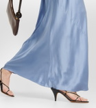 SIR Lace-trimmed silk maxi dress