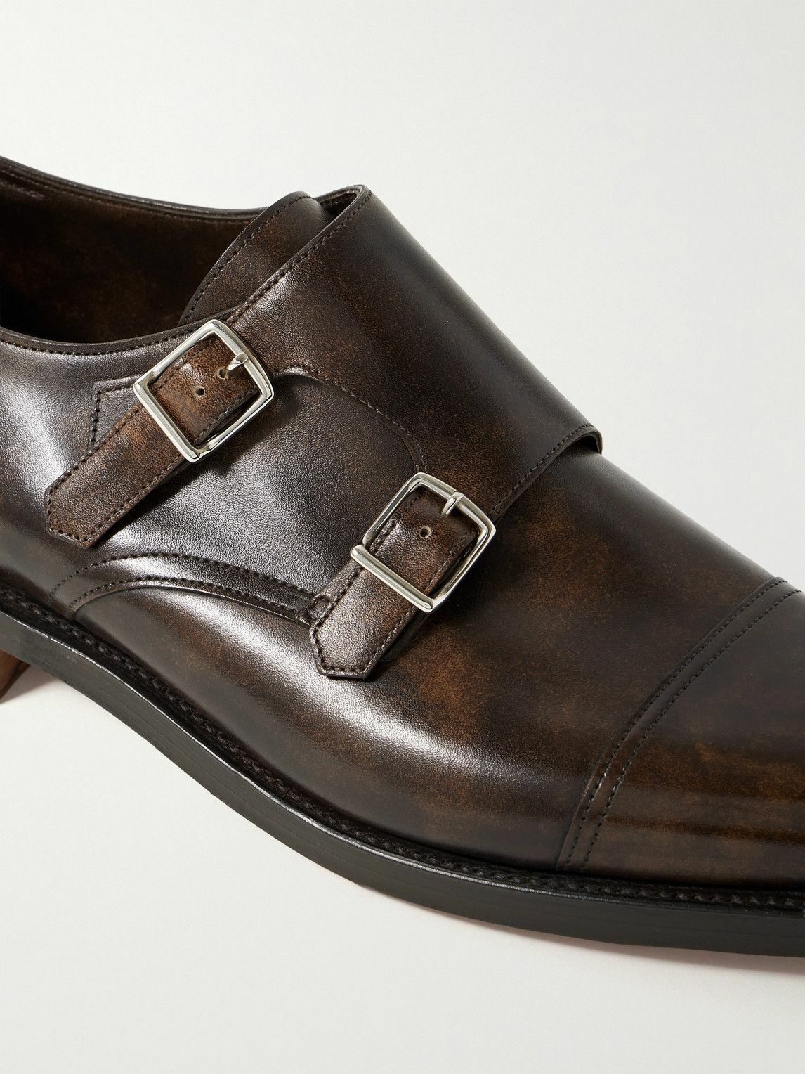 John Lobb - William Leather Monk-Strap Shoes - Brown