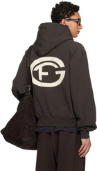 Fear of God Brown 'F Of G' Classic Half Raglan Hoodie