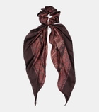 Saint Laurent Paisley silk satin scrunchie