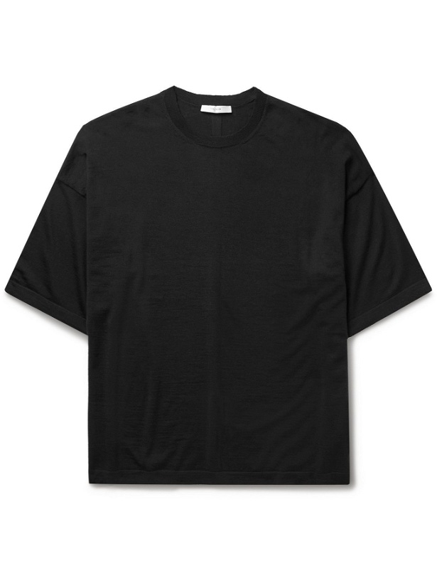 Photo: The Row - Dlomu Merino Wool T-Shirt - Black