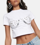 Area Crystal-embellished jersey T-shirt