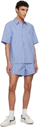 Axel Arigato Blue & White Striped Cotton Shorts