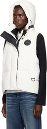 Canada Goose White 'Black Label' Junction Down Vest