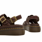 Dr. Martens Women's Wrenlie Open FL Sandal in Dark Brown Grizzly