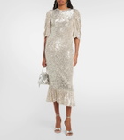Roberta Einer Drama sequined midi dress