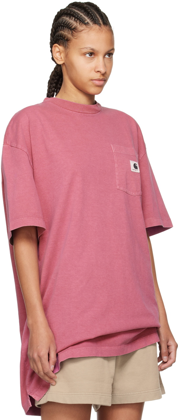 Tシャツ・カットソー Carhartt WIP T-shirts Pink Carhartt WIP Jaxon Women's Short Sleeve Shirt Pink I033080