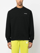 OFF-WHITE - Logo Cotton Crewneck Sweatshirt