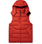 Y-3 - Logo-Print Quilted Shell Down Hooded Gilet - Orange